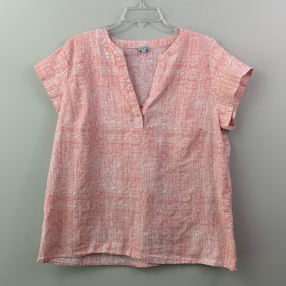 Paraphrase linen blend top